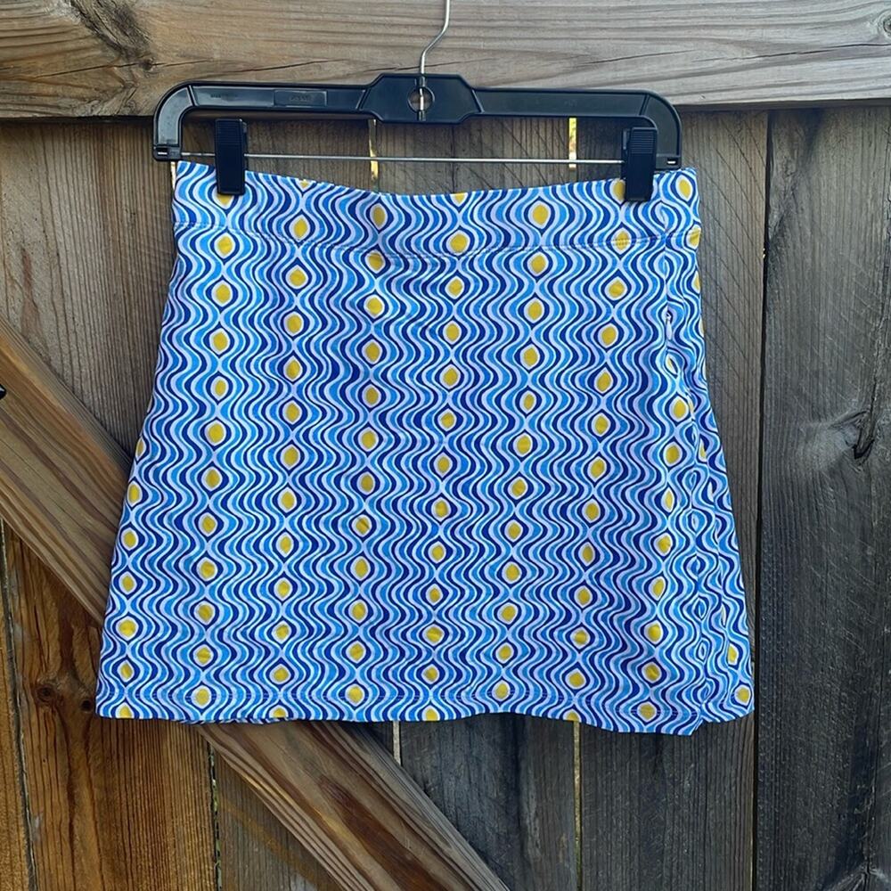 J. McLaughlin Briana Skort XS Blue Yellow - Picture 2 of 7